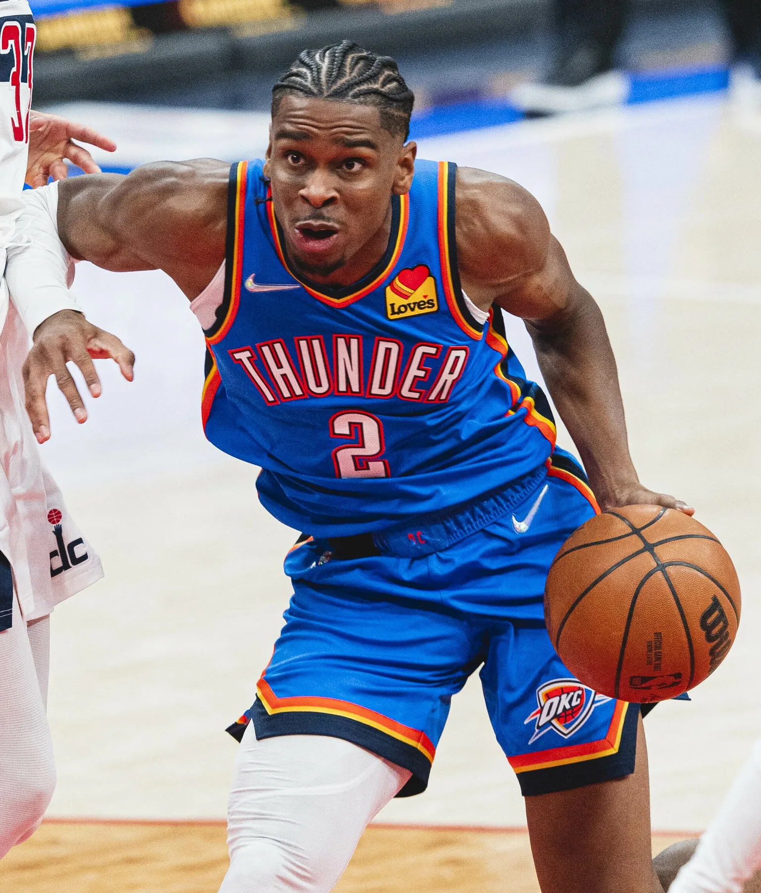 Basketball players in action